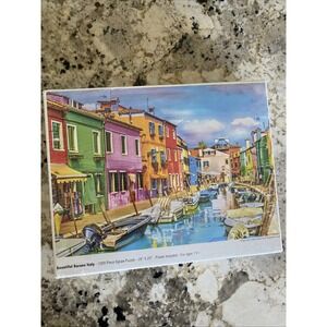1000 Piece Jigsaw Puzzle 28x20 Beautiful Burano Italy NEW